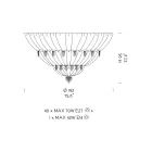 Plafonnier classique en verre de Venise et métal Made in Italy - Fabiana Viadurini