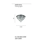 Plafonnier classique en métal doré et pendentifs en cristal de luxe - Jerome Viadurini