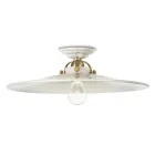 Plafonnier rustique en céramique fait en Italie par Ferroluce Viadurini