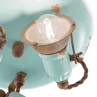plafonnier design avec trois spots style industriel Allison Ferroluce Viadurini