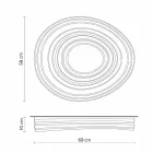 Plafonnier de salon de design moderne en plâtre blanc mat - Réglisse Viadurini