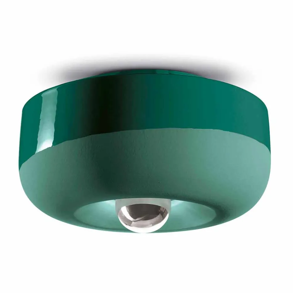 Plafonnier Design Vintage en Céramique Colorée Fabriqué en Italie - Bellota Viadurini