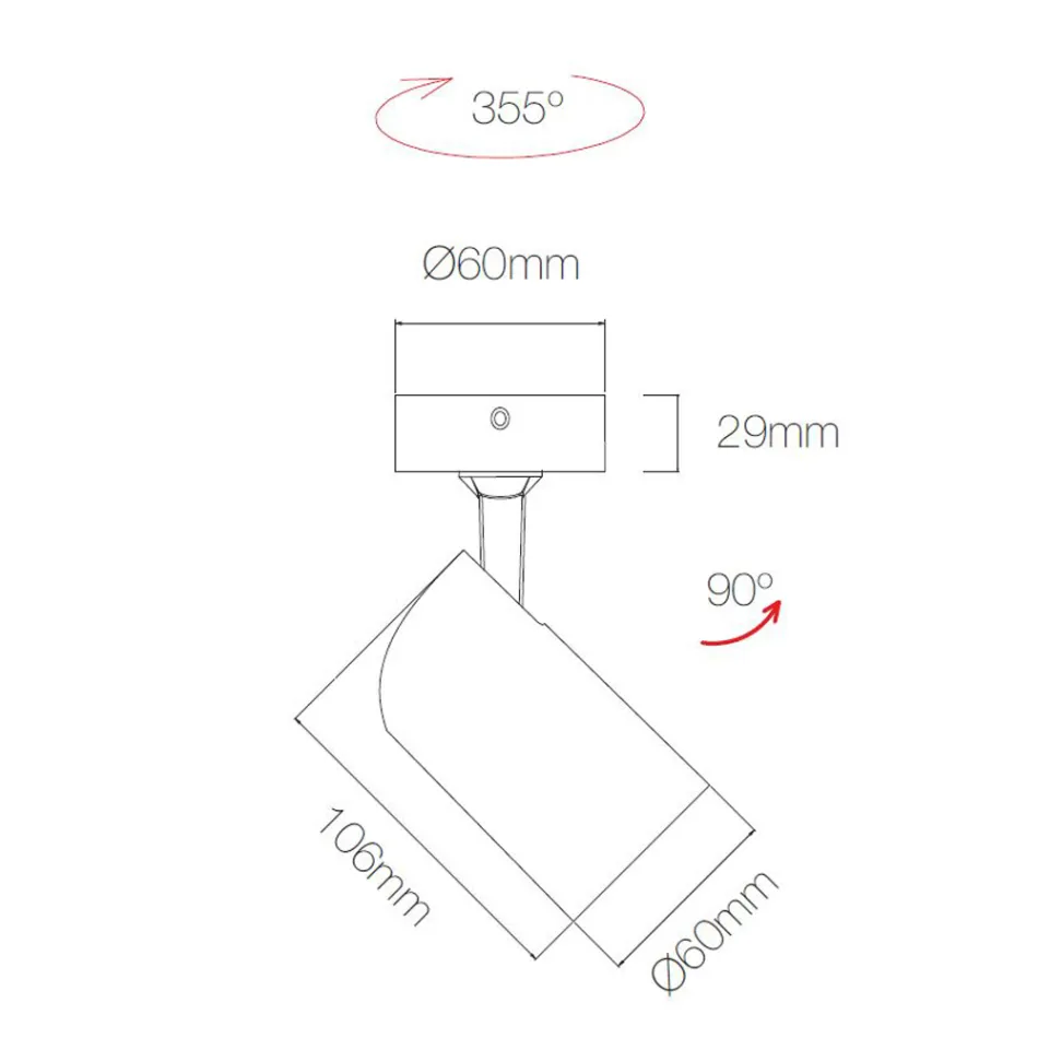 Plafonnier Spot Orientable en Aluminium Blanc ou Noir 4 Pièces - Lazzaro Viadurini