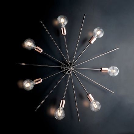 Plafonniers en fer forgé fabriqués en Italie pour la décoration intérieure - Pays-Bas Viadurini