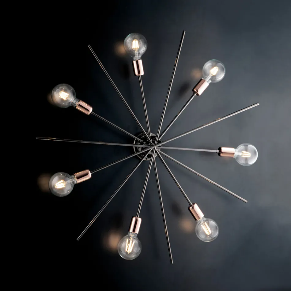 Plafonniers en fer forgé fabriqués en Italie pour la décoration intérieure - Pays-Bas Viadurini