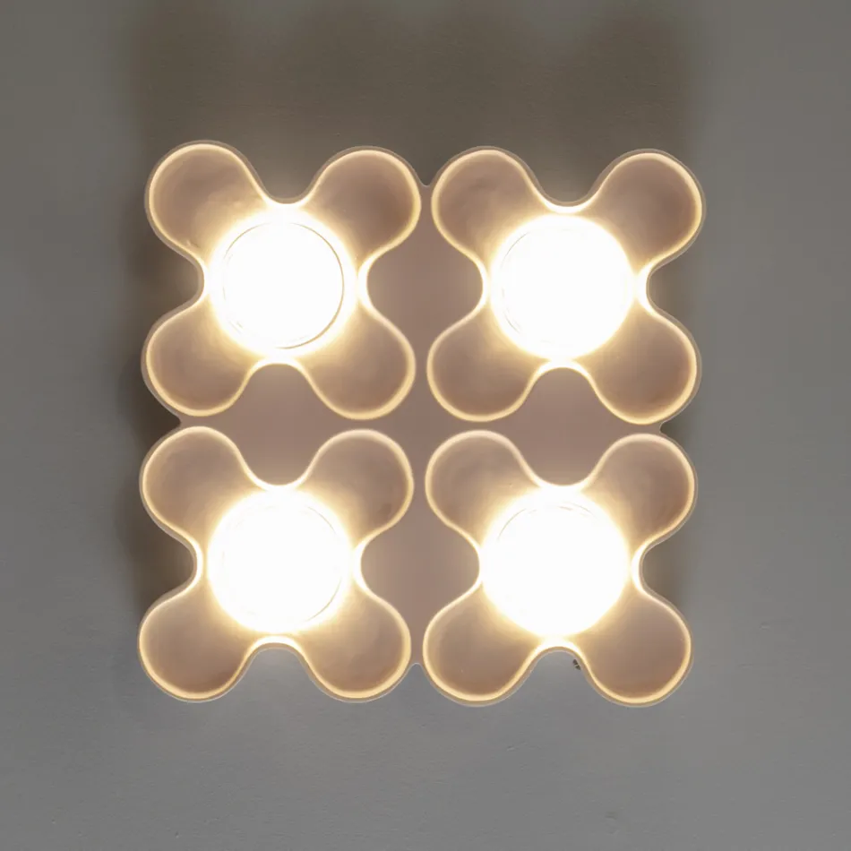 Plafonnier en céramique colorée fait main en Italie - Toscot Clover Viadurini