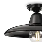 Plafonnier Design Vintage Industriel en Céramique Noire et Fer - Bew Viadurini