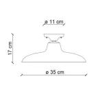 Plafonnier Design Vintage Industriel en Céramique Noire et Fer - Bew Viadurini