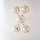 Plafonnier en fer fabriqué en Italie pour la décoration intérieure - Côme Viadurini