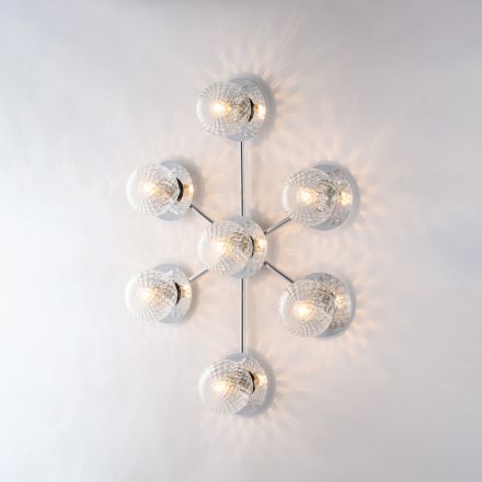 Plafonnier en fer fabriqué en Italie pour la décoration intérieure - Côme Viadurini