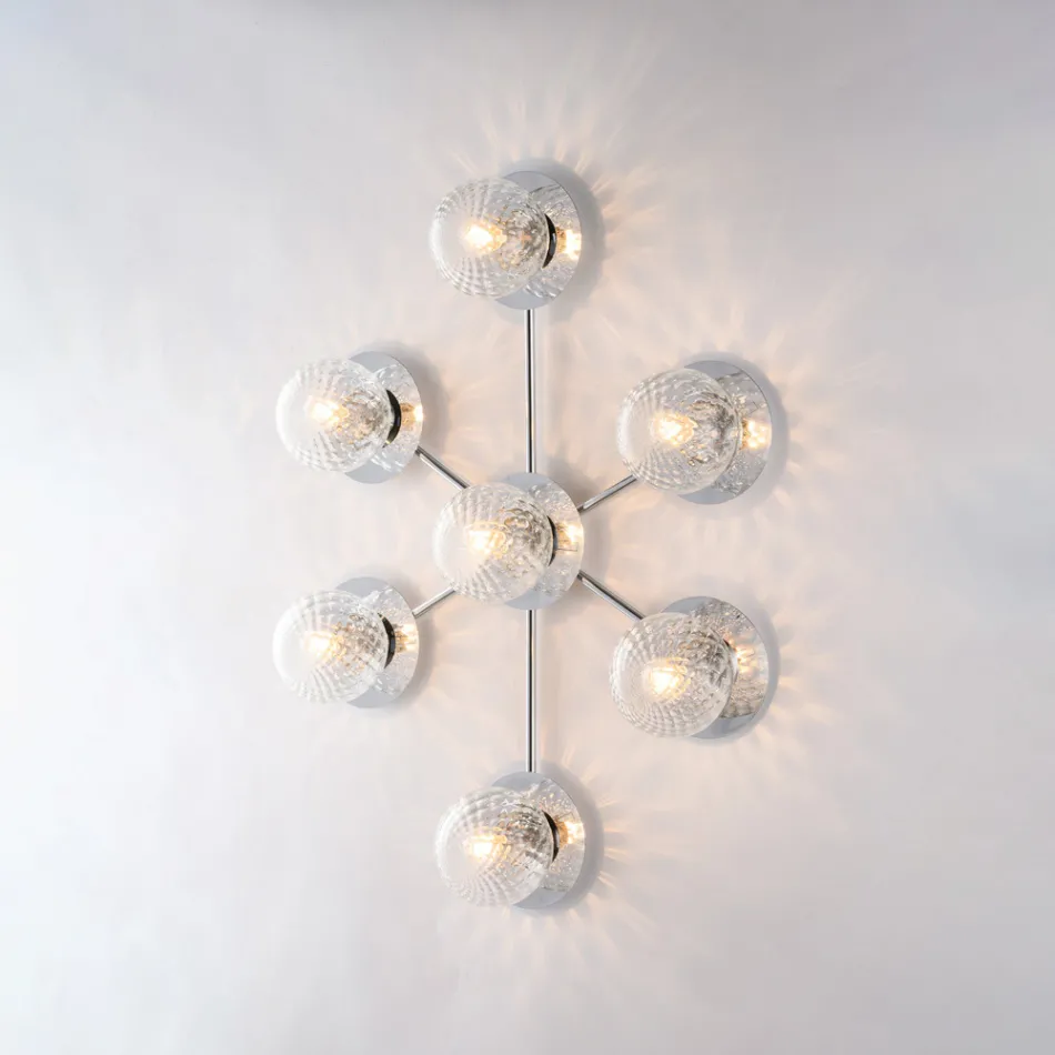 Plafonnier en fer fabriqué en Italie pour la décoration intérieure - Côme Viadurini