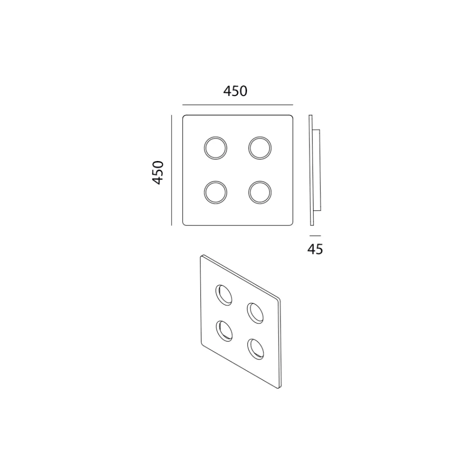 Plafonnier en faïence toscane émaillée Made in Italy - Toscot Vivaldi Viadurini