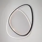 Plafonnier Ophiuchus noir et blanc à LED en métal pour éclairage intérieur Viadurini