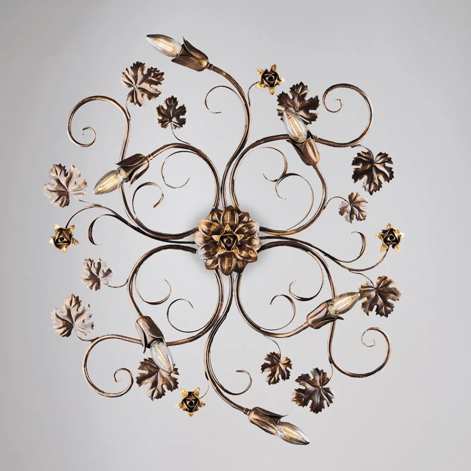 Plafonnier LED chromé de fabrication italienne pour espaces modernes – Fiore Viadurini