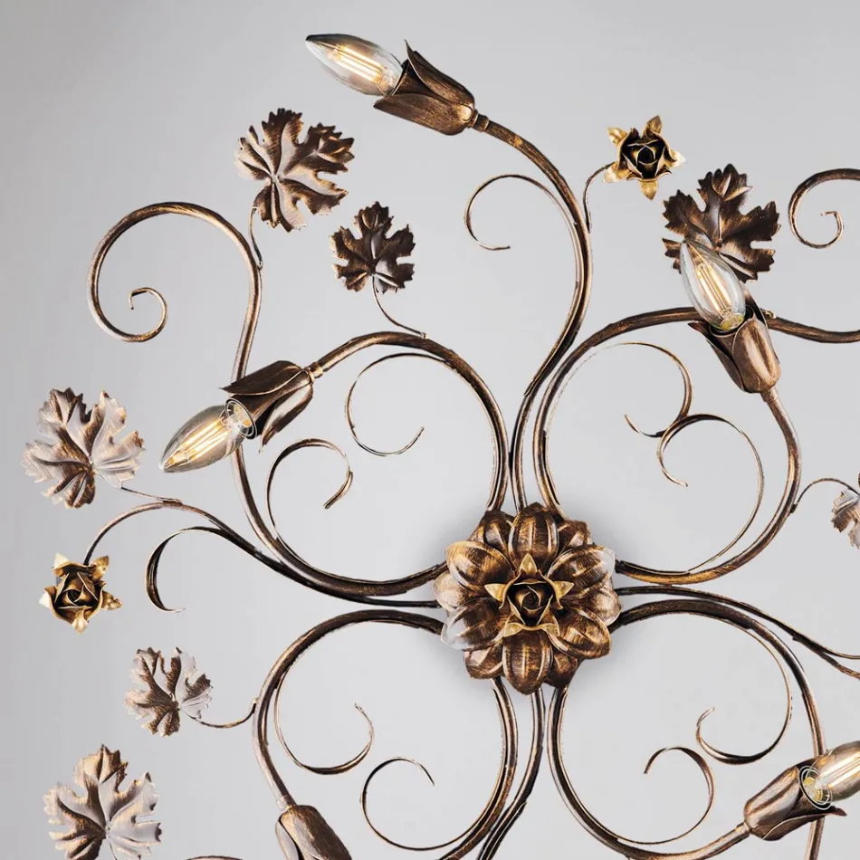 Plafonnier LED chromé de fabrication italienne pour espaces modernes – Fiore Viadurini