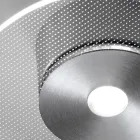 Plafonnier en métal avec diffuseur en plexiglas à micro-points - Nora Viadurini