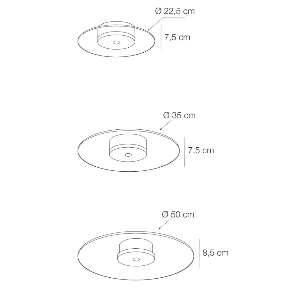 Plafonnier en métal avec diffuseur en plexiglas à micro-points - Nora Viadurini