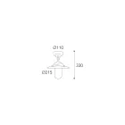 Plafonnier extérieur vintage en laiton, verre transparent IP44 - Elfico Viadurini