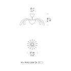 Plafonnier Vénitien en Verre et Métal Fabriqué à la Main en Italie - Jason Viadurini