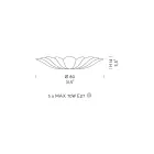 Plafonnier en Verre Vénitien et Métal Blanc Made in Italy - Artemide Viadurini