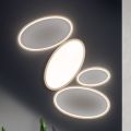 Plafonnier LED Moderne Dimmable en Métal Blanc ou Doré - Raissa
