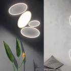 Plafonnier LED Moderne Dimmable en Métal Blanc ou Doré - Raissa Viadurini