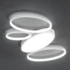 Plafonnier LED Moderne Dimmable en Métal Blanc ou Doré - Raissa Viadurini