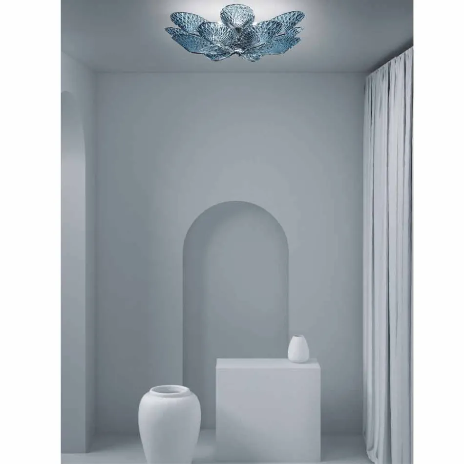 Plafonnier moderne en verre vénitien fait à la main en Italie - Minos Viadurini