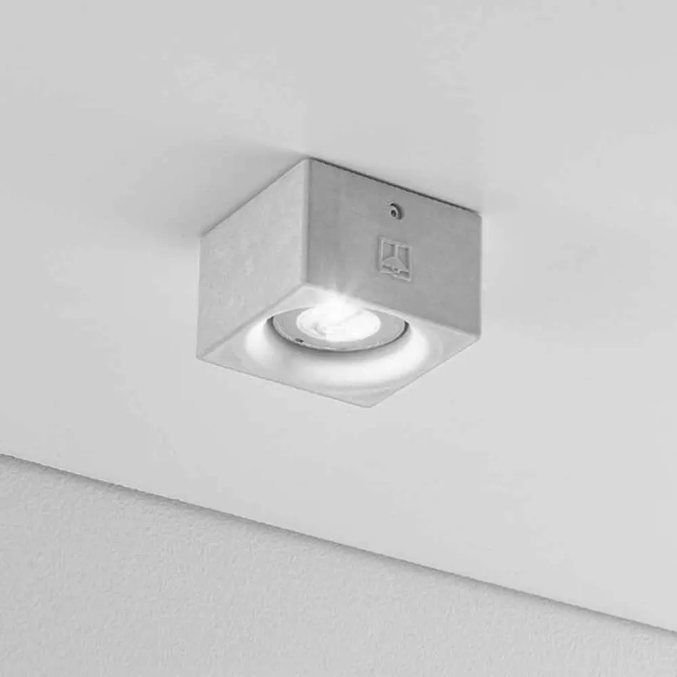 Moderne carré plafond en plâtre de conception ou de ciment Nadir Viadurini