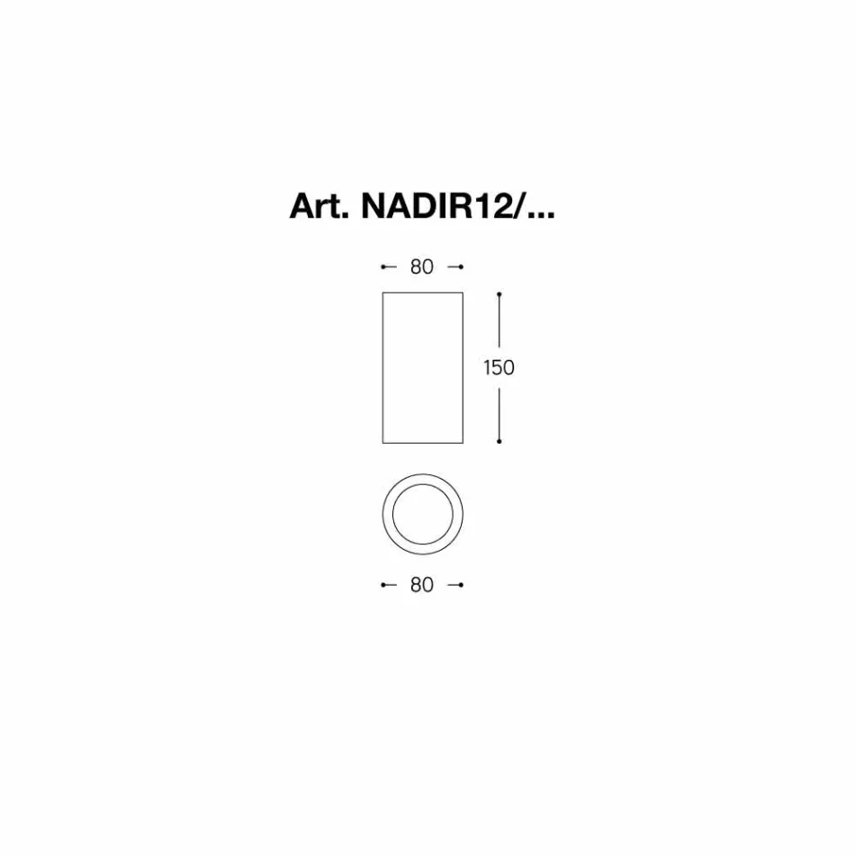 Ciment ou de plâtre plafond ronde Nadir 12 Aldo Bernardi Viadurini