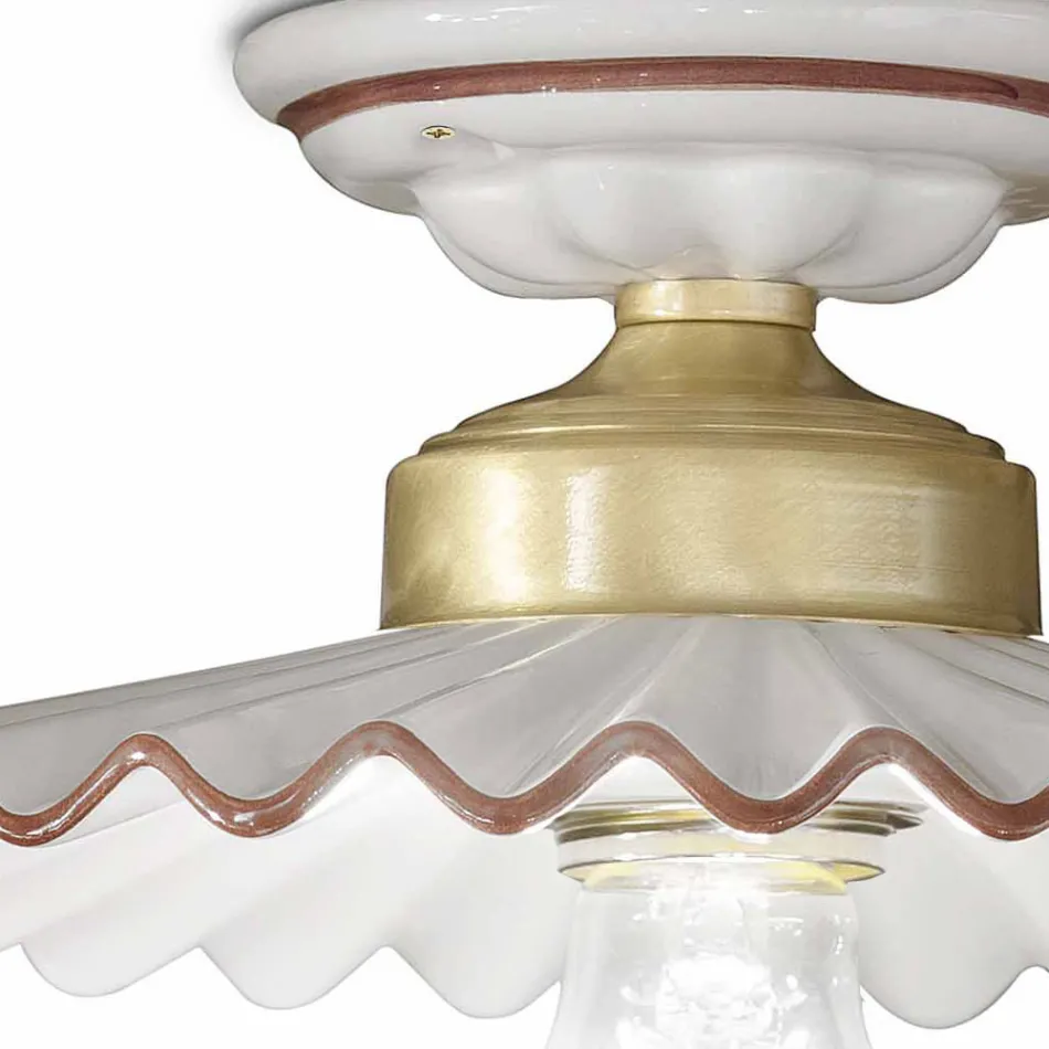 Plafonnier en céramique de style rustique L'Aquila par Ferroluce Viadurini