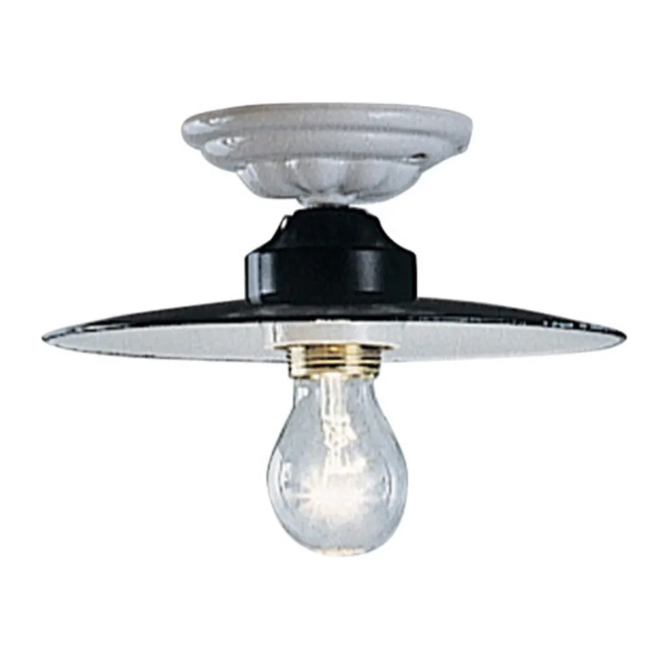 Plafonnier de style rustique fait en céramique Potenza par Ferroluce Viadurini