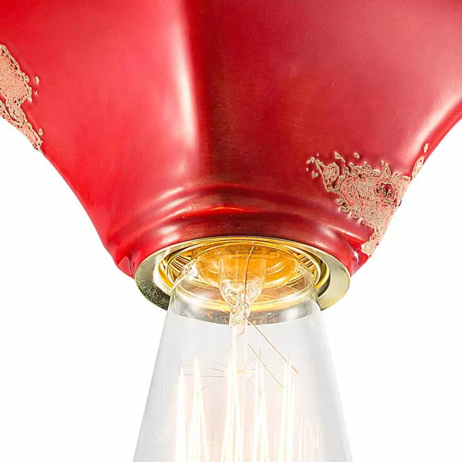 Plafond base carrée vendange en céramique Ashley Ferroluce Viadurini