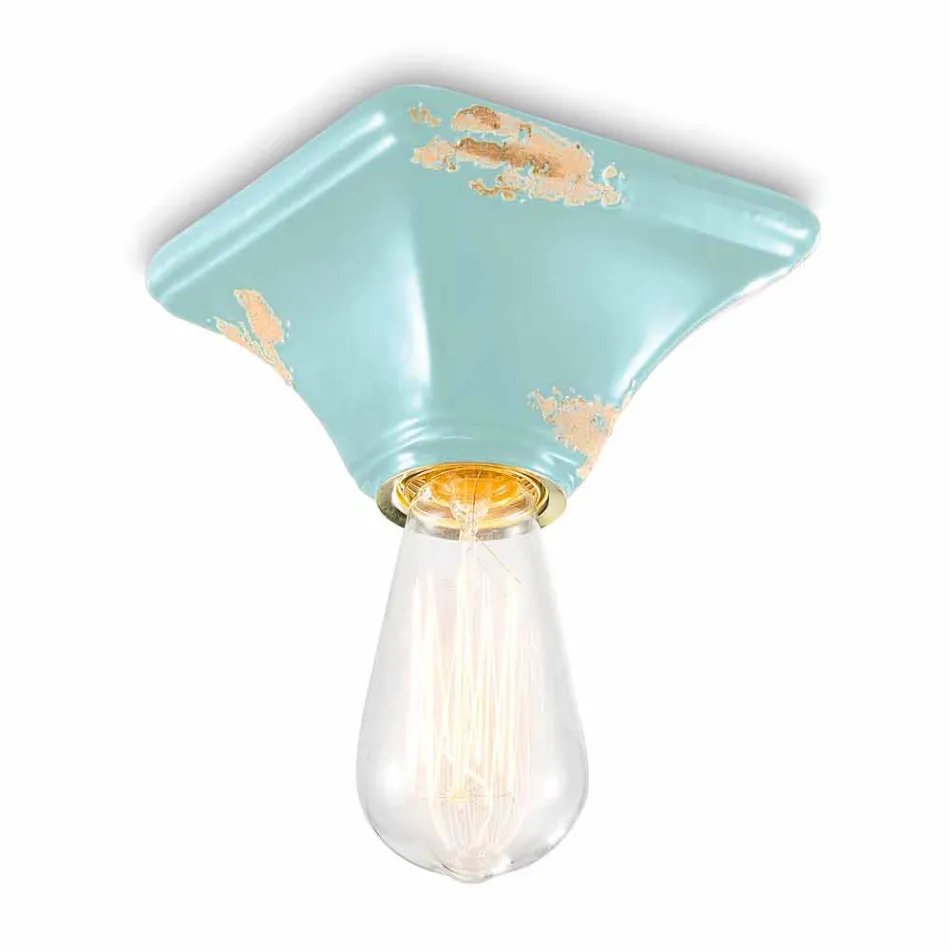 Plafond base carrée vendange en céramique Ashley Ferroluce Viadurini