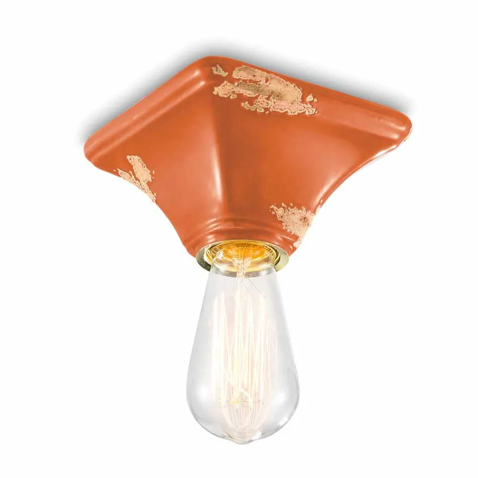 Plafond base carrée vendange en céramique Ashley Ferroluce Viadurini