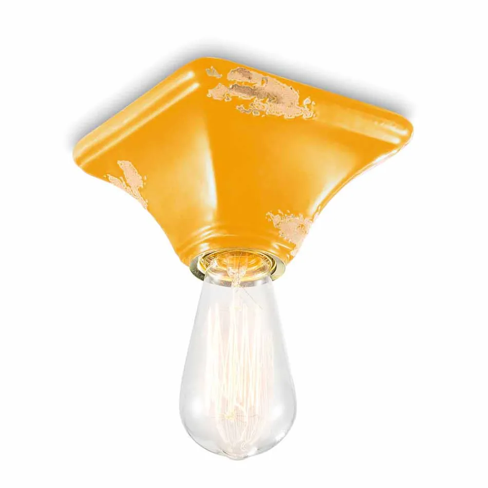 Plafond base carrée vendange en céramique Ashley Ferroluce Viadurini