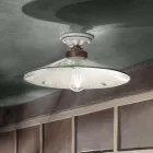 Plafonnier Vintage en Céramique et Fer Fait Main en 3 Tailles - Asti Viadurini