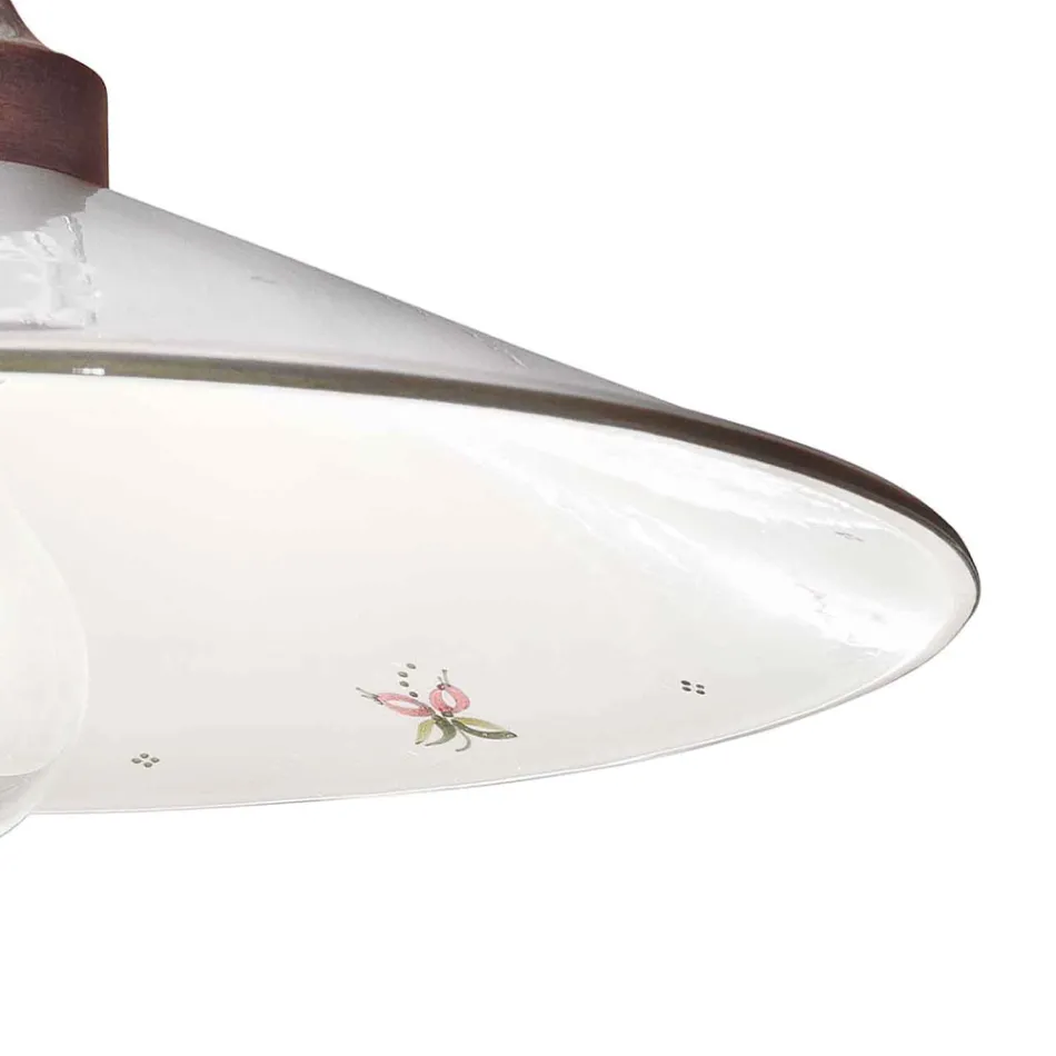 Plafonnier Vintage en Céramique et Fer Fait Main en 3 Tailles - Asti Viadurini