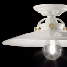 Lampe de plafond en brillant millésime céramique et vis dorées conception Elsa Viadurini