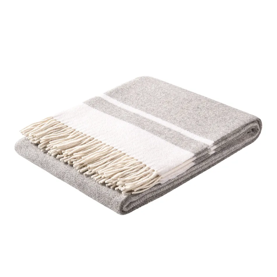 Plaid en laine mélangée ultra doux et moelleux fabriqué en Italie - Caldoso Viadurini