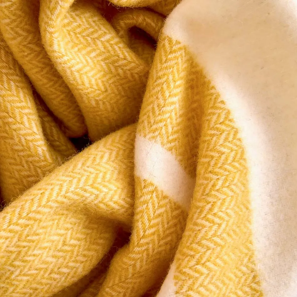 Plaid en laine mélangée ultra doux et moelleux fabriqué en Italie - Caldoso Viadurini