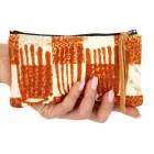 Pochette artistique imprimée à la main, pièce unique en coton, 2 pièces - Viadurini de Marchi Viadurini