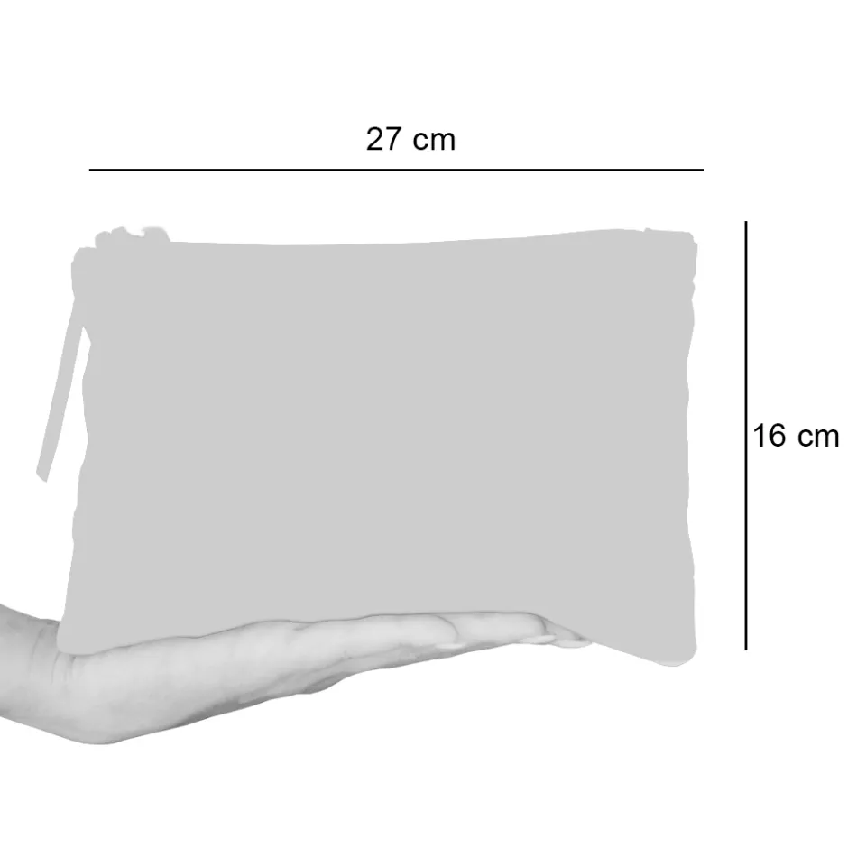 Pochette artistique imprimée à la main, pièce unique en coton, 2 pièces - Viadurini de Marchi Viadurini