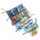 Pochette artistique imprimée à la main, pièce unique en coton, 2 pièces - Viadurini de Marchi Viadurini