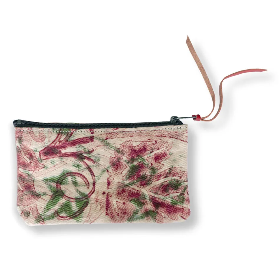 Pochette artistique imprimée à la main, pièce unique en coton, 2 pièces - Viadurini de Marchi Viadurini