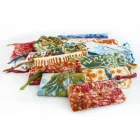 Pochette artistique imprimée à la main, pièce unique en coton, 2 pièces - Viadurini de Marchi Viadurini