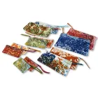 Pochette artistique imprimée à la main, pièce unique en coton, 2 pièces - Viadurini de Marchi Viadurini