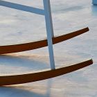 Varaschin Summer Set fauteuil de jardin à bascule en acier et bois Viadurini