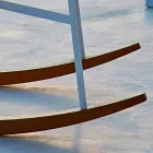 Varaschin Summer Set fauteuil de jardin à bascule en acier et bois Viadurini