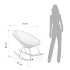 Fauteuil à bascule intérieur et extérieur en métal - Elio Viadurini